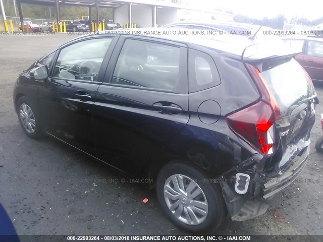 3HGGK5H55FM764438 - 2015 HONDA FIT LX BLACK photo 3