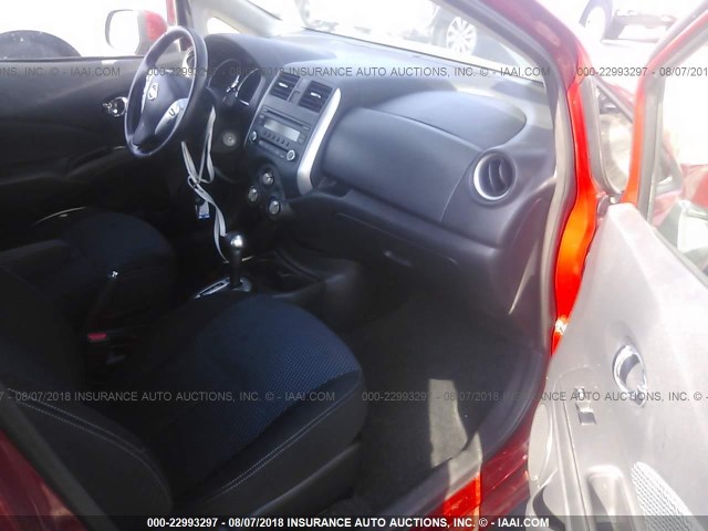 3N1CE2CP2EL367210 - 2014 NISSAN VERSA NOTE S/S PLUS/SV/SL RED photo 5