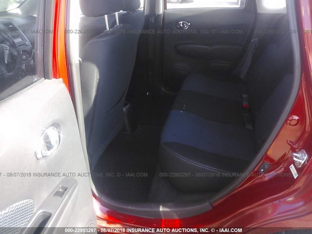 3N1CE2CP2EL367210 - 2014 NISSAN VERSA NOTE S/S PLUS/SV/SL RED photo 8