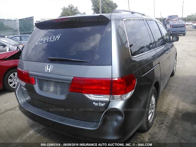 5FNRL38788B093445 - 2008 HONDA ODYSSEY EXL Light Blue photo 4