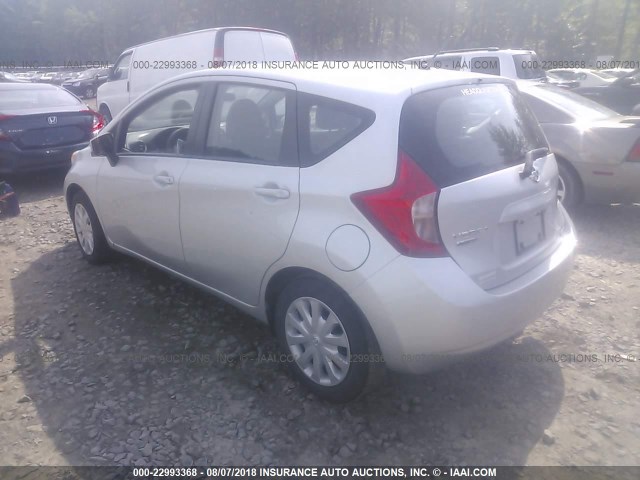 3N1CE2CP8FL417352 - 2015 NISSAN VERSA NOTE S/S PLUS/SV/SL/SR SILVER photo 3