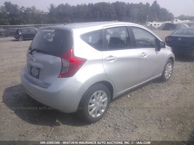 3N1CE2CP8FL417352 - 2015 NISSAN VERSA NOTE S/S PLUS/SV/SL/SR SILVER photo 4