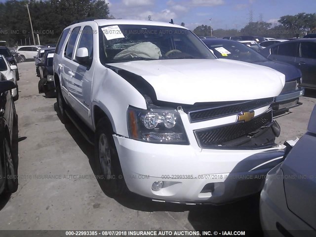 1GNSCBE06ER201741 - 2014 CHEVROLET TAHOE C1500 LT WHITE photo 1