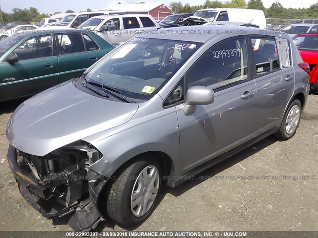 3N1BC1CP9BL459132 - 2011 NISSAN VERSA S/SL GRAY photo 2