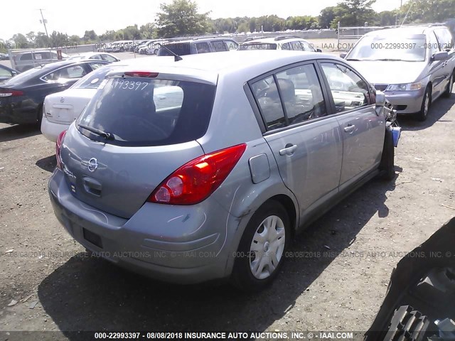 3N1BC1CP9BL459132 - 2011 NISSAN VERSA S/SL GRAY photo 4