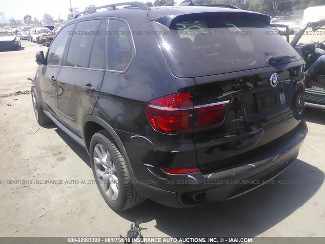 5UXZV4C56CL759793 - 2012 BMW X5 XDRIVE35I BLACK photo 3