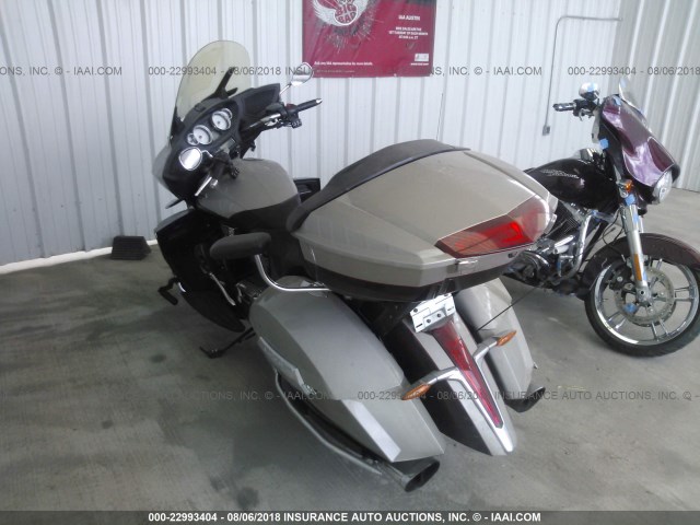 5VPTW36N7E3030166 - 2014 VICTORY MOTORCYCLES CROSS COUNTRY TOUR/TOUR 15TH ANNIV GRAY photo 3