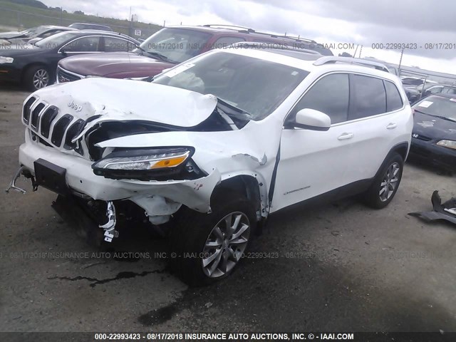 1C4PJMDS4HD214170 - 2017 JEEP CHEROKEE LIMITED WHITE photo 2