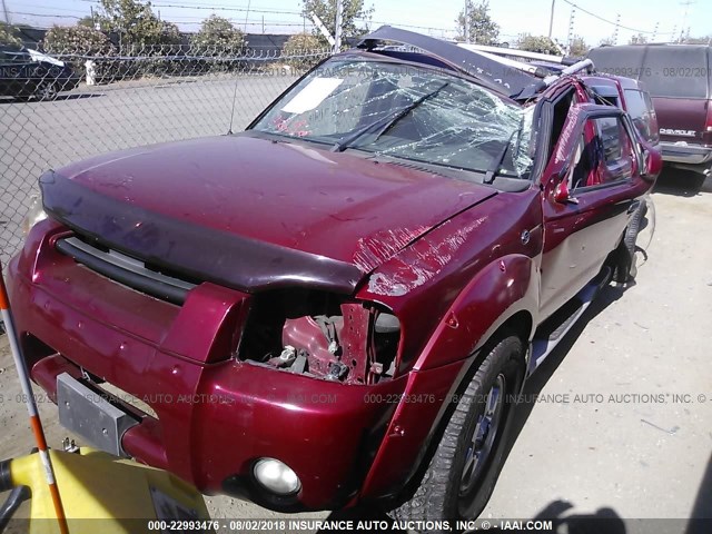 1N6ED27T63C402661 - 2003 NISSAN FRONTIER CREW CAB XE/CREW CAB SE RED photo 2