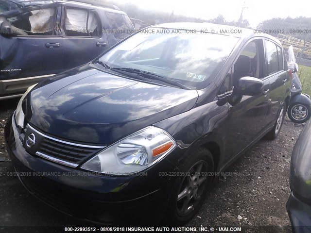 3N1BC13E39L455795 - 2009 NISSAN VERSA S/SL BLACK photo 2