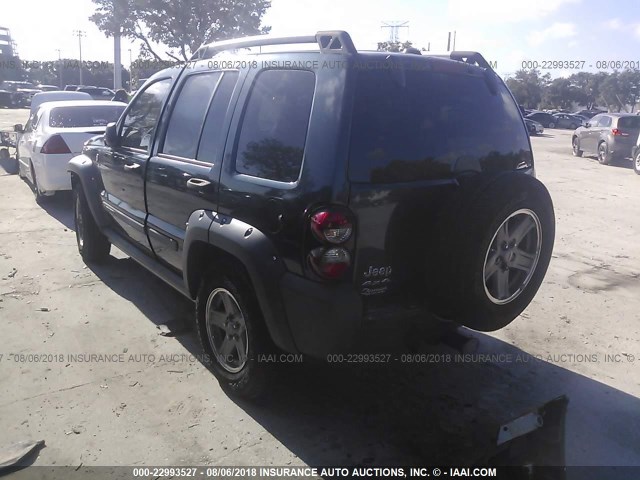 1J4GL38K45W724561 - 2005 JEEP LIBERTY RENEGADE Light Blue photo 3