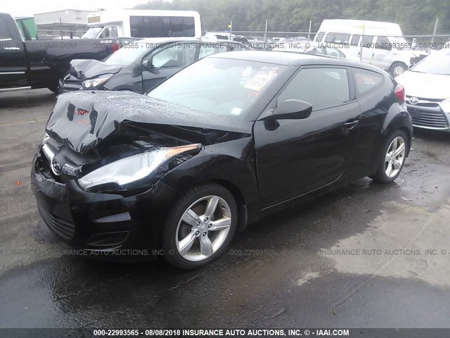 KMHTC6AD5DU151449 - 2013 HYUNDAI VELOSTER BLACK photo 2