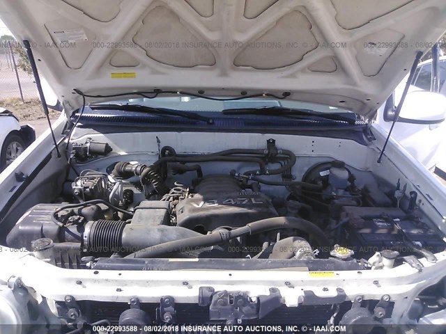 5TDZT34A27S290641 - 2007 TOYOTA SEQUOIA SR5 WHITE photo 10