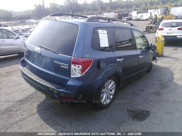 JF2SHAEC8CH424852 - 2012 SUBARU FORESTER LIMITED BLUE photo 4