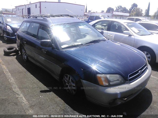 4S3BH6751Y7665434 - 2000 SUBARU LEGACY OUTBACK AWP BLUE photo 1