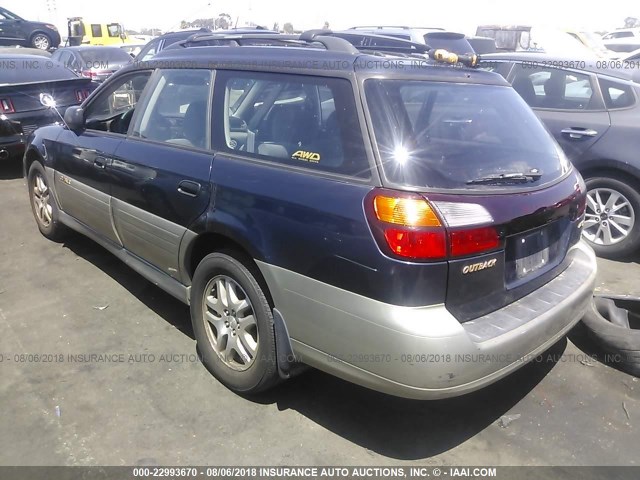 4S3BH6751Y7665434 - 2000 SUBARU LEGACY OUTBACK AWP 蓝色 照片 3