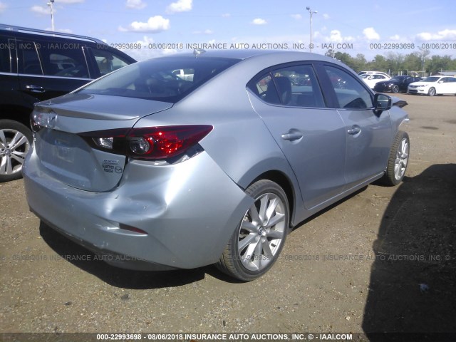 3MZBN1V72HM142135 - 2017 MAZDA 3 TOURING SILVER photo 4