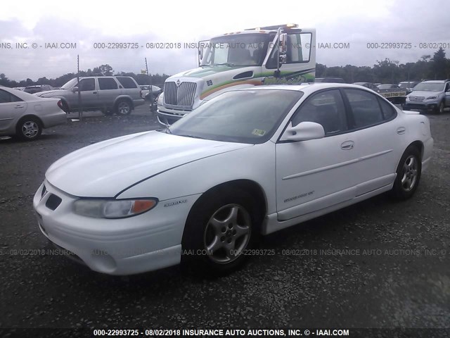 1G2WP52K4XF261869 - 1999 PONTIAC GRAND PRIX GT WHITE photo 2