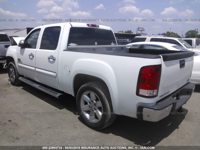 3GTP1VE03CG245098 - 2012 GMC SIERRA C1500 SLE WHITE photo 3