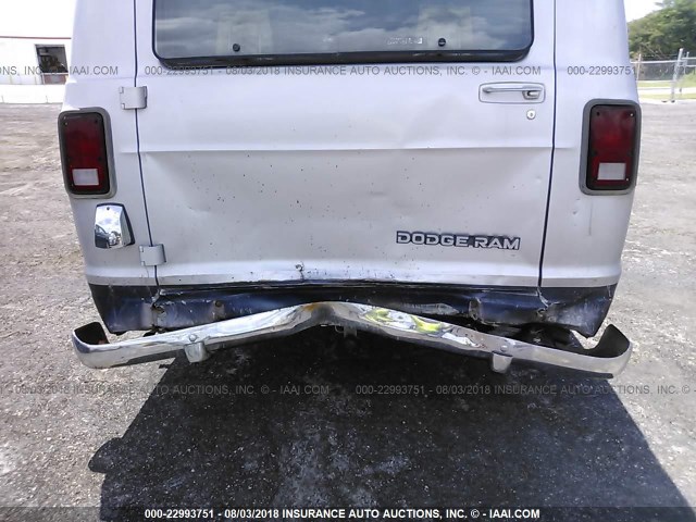 2B6KB31Z6NK143062 - 1992 DODGE RAM VAN B350 SILVER photo 6