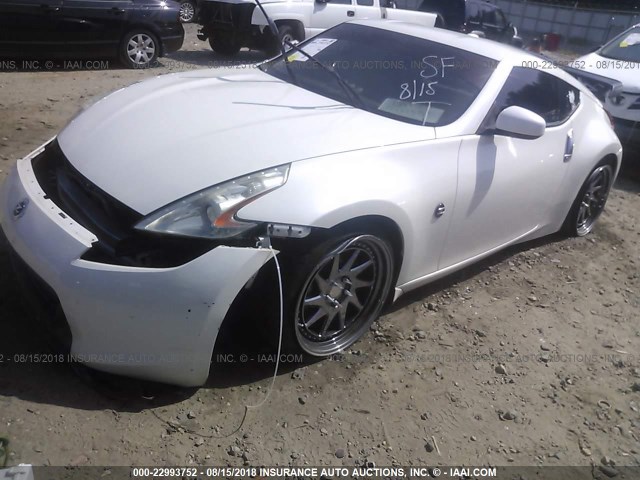 JN1AZ44E49M405648 - 2009 NISSAN 370Z WHITE photo 2