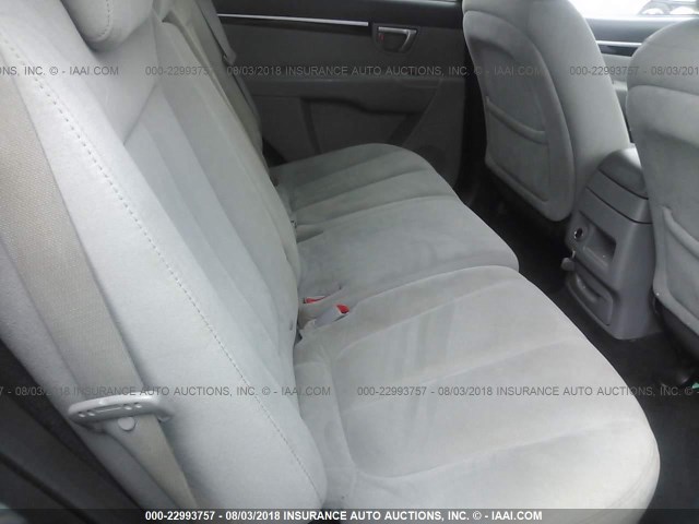 5NMSG13D99H251492 - 2009 HYUNDAI SANTA FE GLS BLUE photo 8