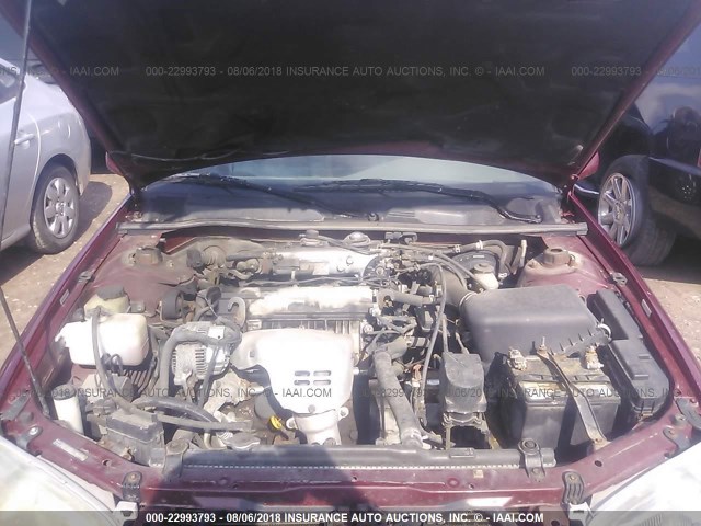 JT2BG22K4W0136292 - 1998 TOYOTA CAMRY CE/LE/XLE წითელი ფოტო 10