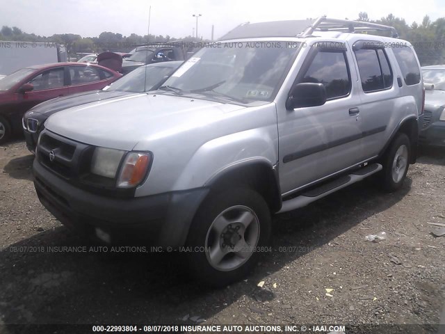 5N1ED28Y41C555657 - 2001 NISSAN XTERRA XE/SE SILVER photo 2