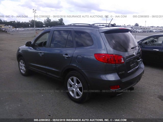 5NMSH13E28H220332 - 2008 HYUNDAI SANTA FE SE/LIMITED GRAY photo 3