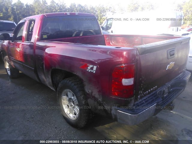 2GCEK19J871627884 - 2007 CHEVROLET SILVERADO K1500 RED photo 3