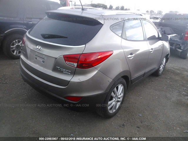 KM8JU3AC8AU085632 - 2010 HYUNDAI TUCSON GLS/LIMITED 金色 照片 4