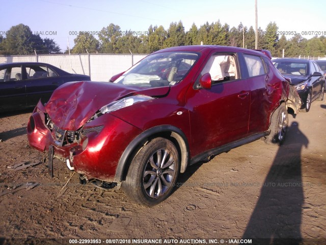 JN8AF5MR8BT019930 - 2011 NISSAN JUKE S/SV/SL MAROON photo 2