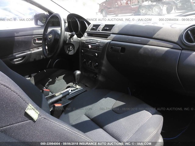 JM1BK343381844435 - 2008 MAZDA 3 HATCHBACK BLUE photo 5