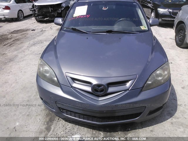 JM1BK343381844435 - 2008 MAZDA 3 HATCHBACK BLUE photo 6