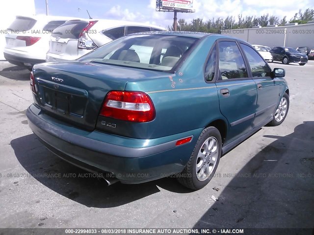 YV1VS29531F612499 - 2001 VOLVO S40 1.9T GREEN photo 4