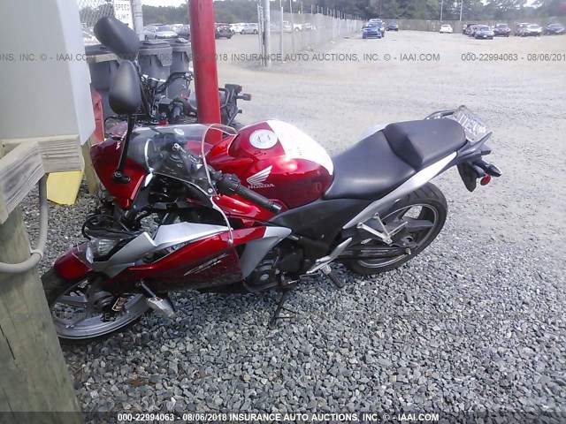 MLHMC4103C5208652 - 2012 HONDA CBR250 R RED photo 2