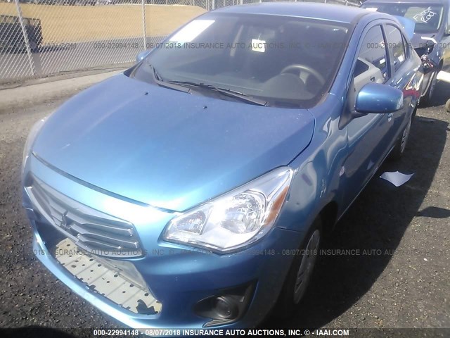 ML32F3FJ3JHF03975 - 2018 MITSUBISHI MIRAGE G4 ES BLUE photo 2