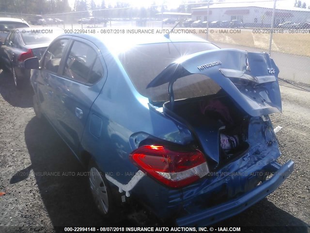 ML32F3FJ3JHF03975 - 2018 MITSUBISHI MIRAGE G4 ES BLUE photo 3