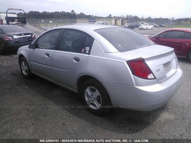 1G8AF52F03Z185551 - 2003 SATURN ION LEVEL 1 SILVER photo 3