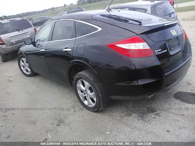 5J6TF1H52AL007530 - 2010 HONDA ACCORD CROSSTOUR EXL BLACK photo 3