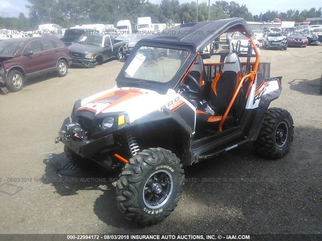 4XAVE76A3DF676386 - 2013 POLARIS RZR 800 S ORANGE photo 2