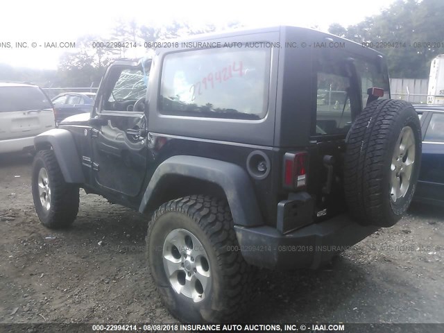 1C4AJWAG0FL565761 - 2015 JEEP WRANGLER SPORT 黑色 照片 3