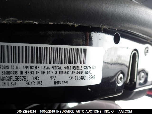 1C4AJWAG0FL565761 - 2015 JEEP WRANGLER SPORT 黑色 照片 9