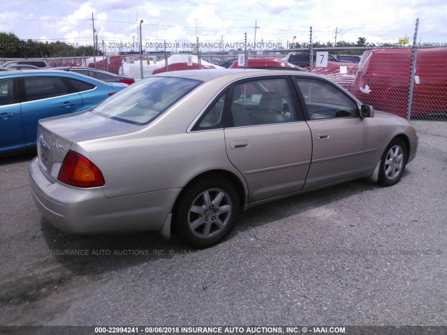 4T1BF28B32U264734 - 2002 TOYOTA AVALON XL/XLS GOLD photo 4