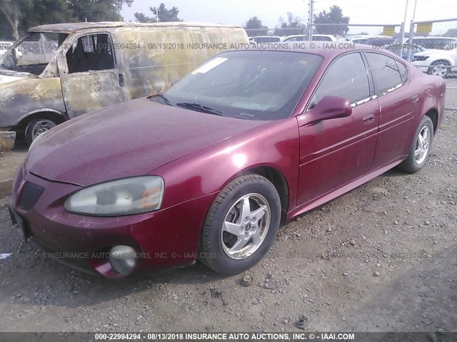 2G2WS522641248896 - 2004 PONTIAC GRAND PRIX GT2 MAROON photo 2