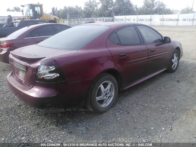 2G2WS522641248896 - 2004 PONTIAC GRAND PRIX GT2 მუქწითელი ფოტო 4
