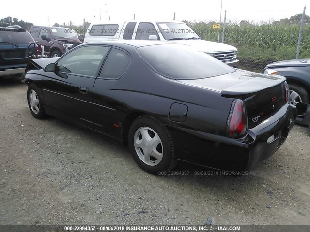 2G1WX12K439397368 - 2003 CHEVROLET MONTE CARLO SS შავი ფოტო 3