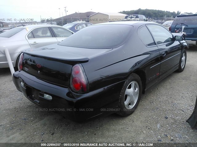 2G1WX12K439397368 - 2003 CHEVROLET MONTE CARLO SS შავი ფოტო 4
