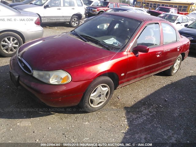 1FAFP6538WK271998 - 1998 FORD CONTOUR GL/SPORT/LX MAROON photo 2