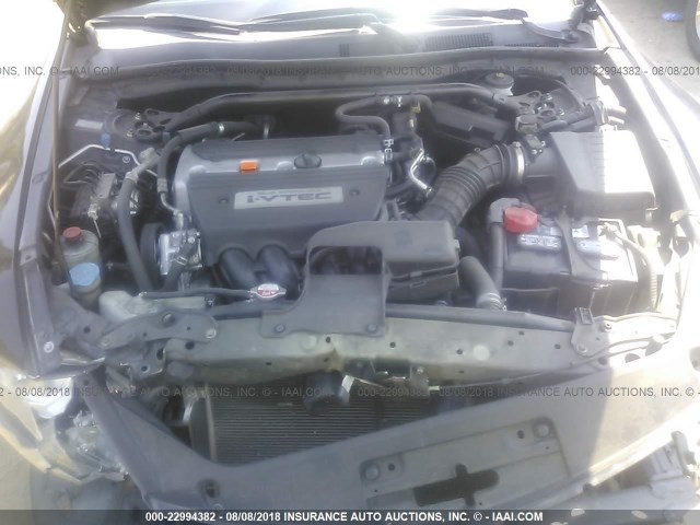 1HGCS12818A006462 - 2008 HONDA ACCORD EXL BLACK photo 10